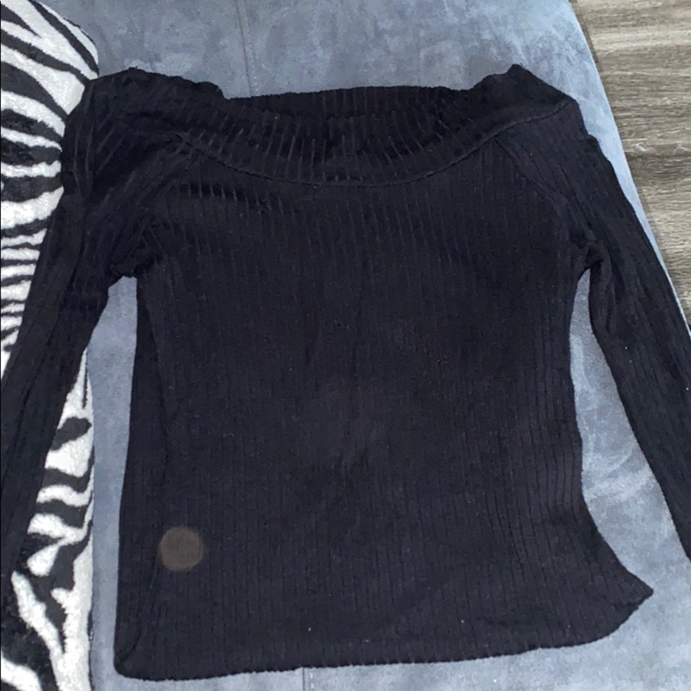 Medium length black dress